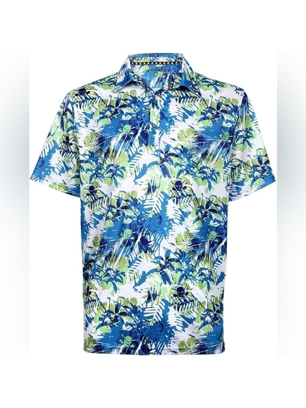 Tattoo Aloha Floral Hawaii Hawaiian Tropical Vacation Cruise Golf Shirt